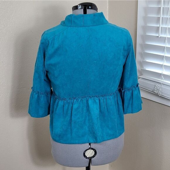 RQT Jacket Faux Suede Size Small EUC Bell Sleeves - Picture 7 of 14